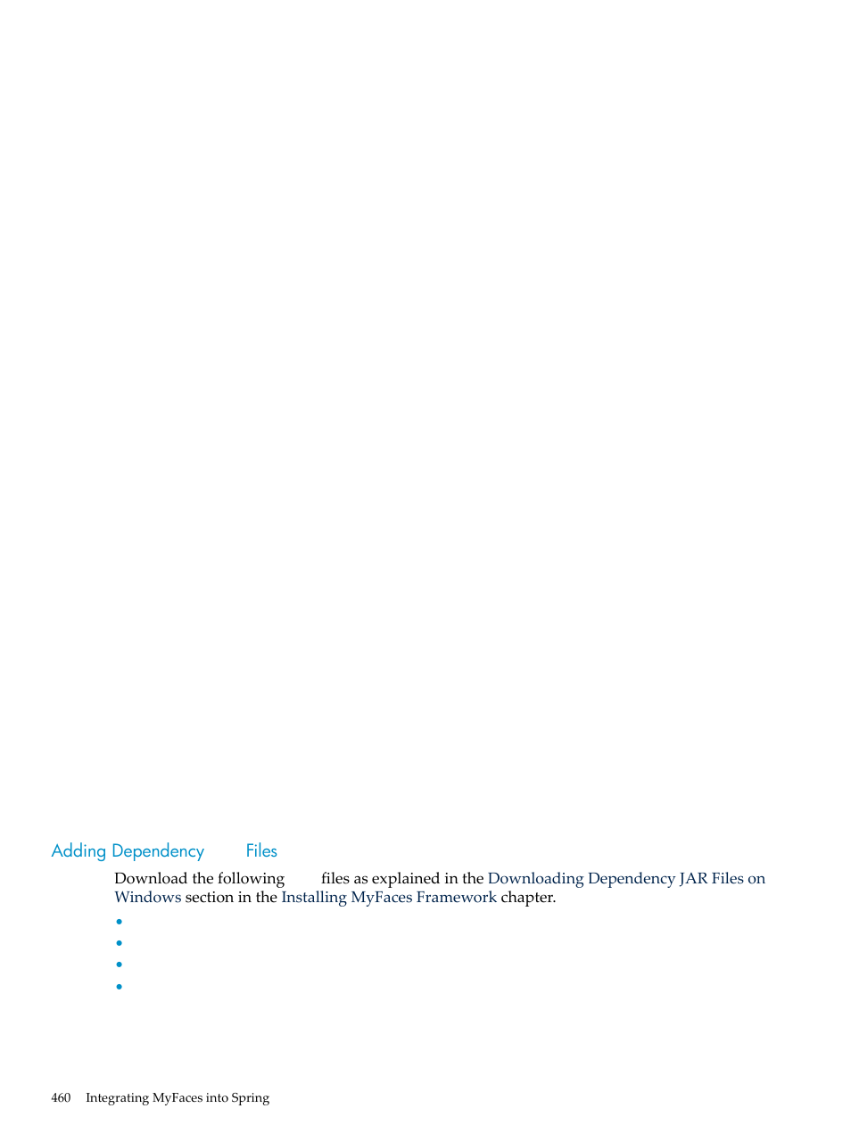 Adding dependency jar files, Adding dependency, Files | HP Integrity NonStop H-Series User Manual | Page 460 / 492