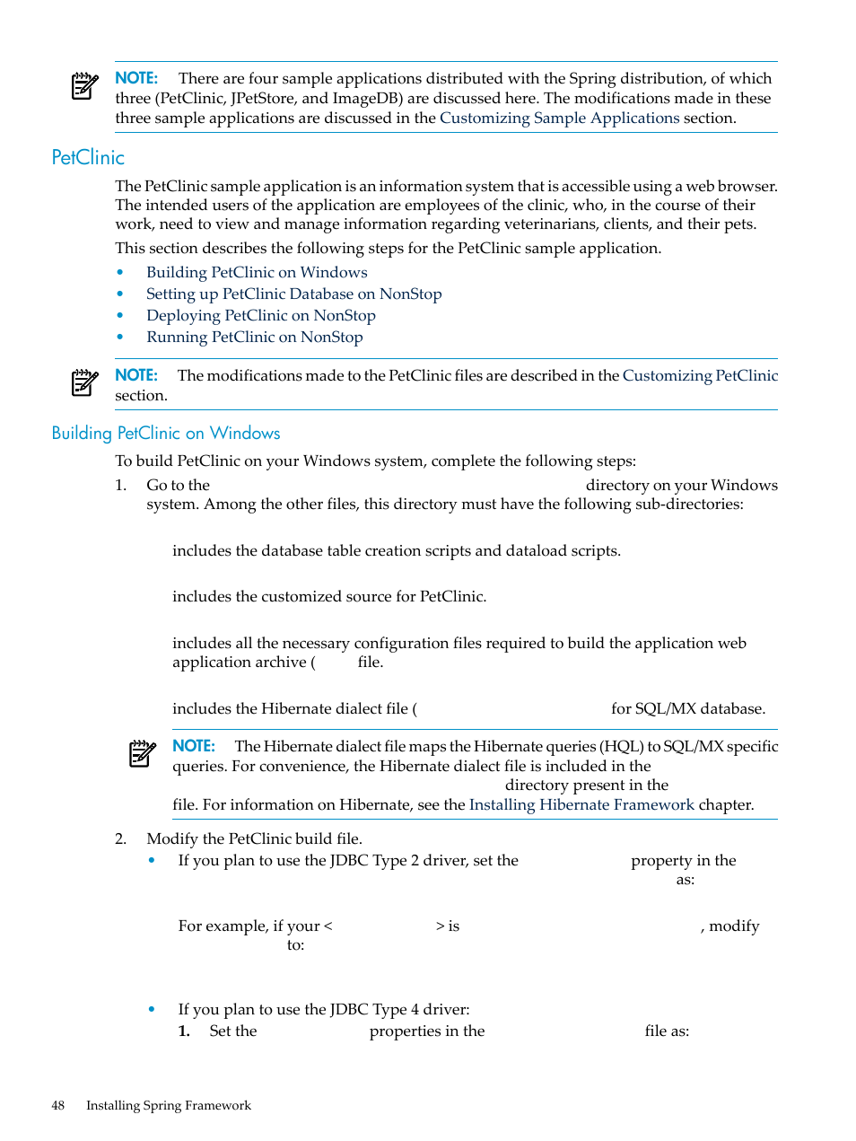 Petclinic, Building petclinic on windows | HP Integrity NonStop H-Series User Manual | Page 48 / 492