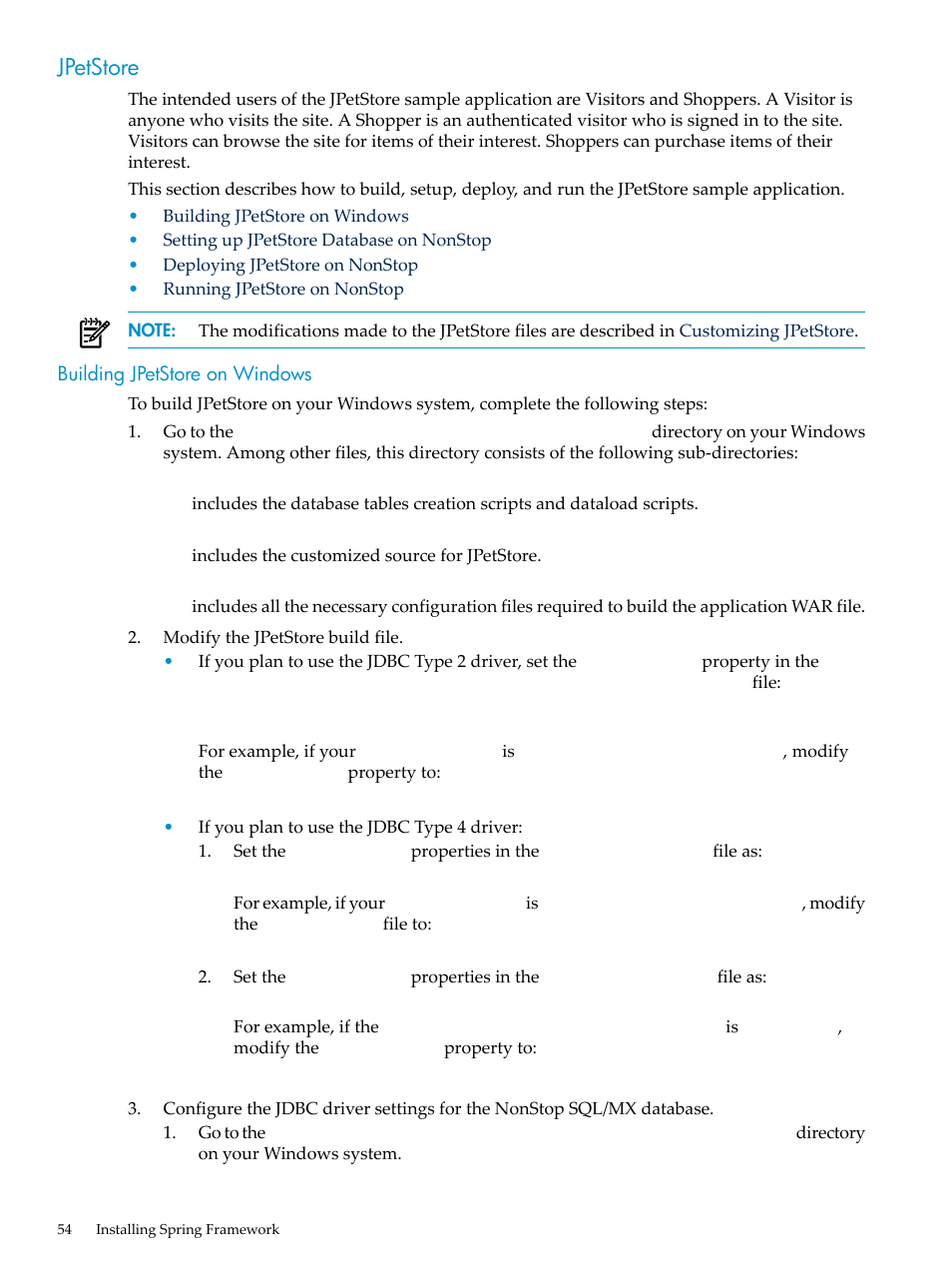 Jpetstore, Building jpetstore on windows | HP Integrity NonStop H-Series User Manual | Page 54 / 492