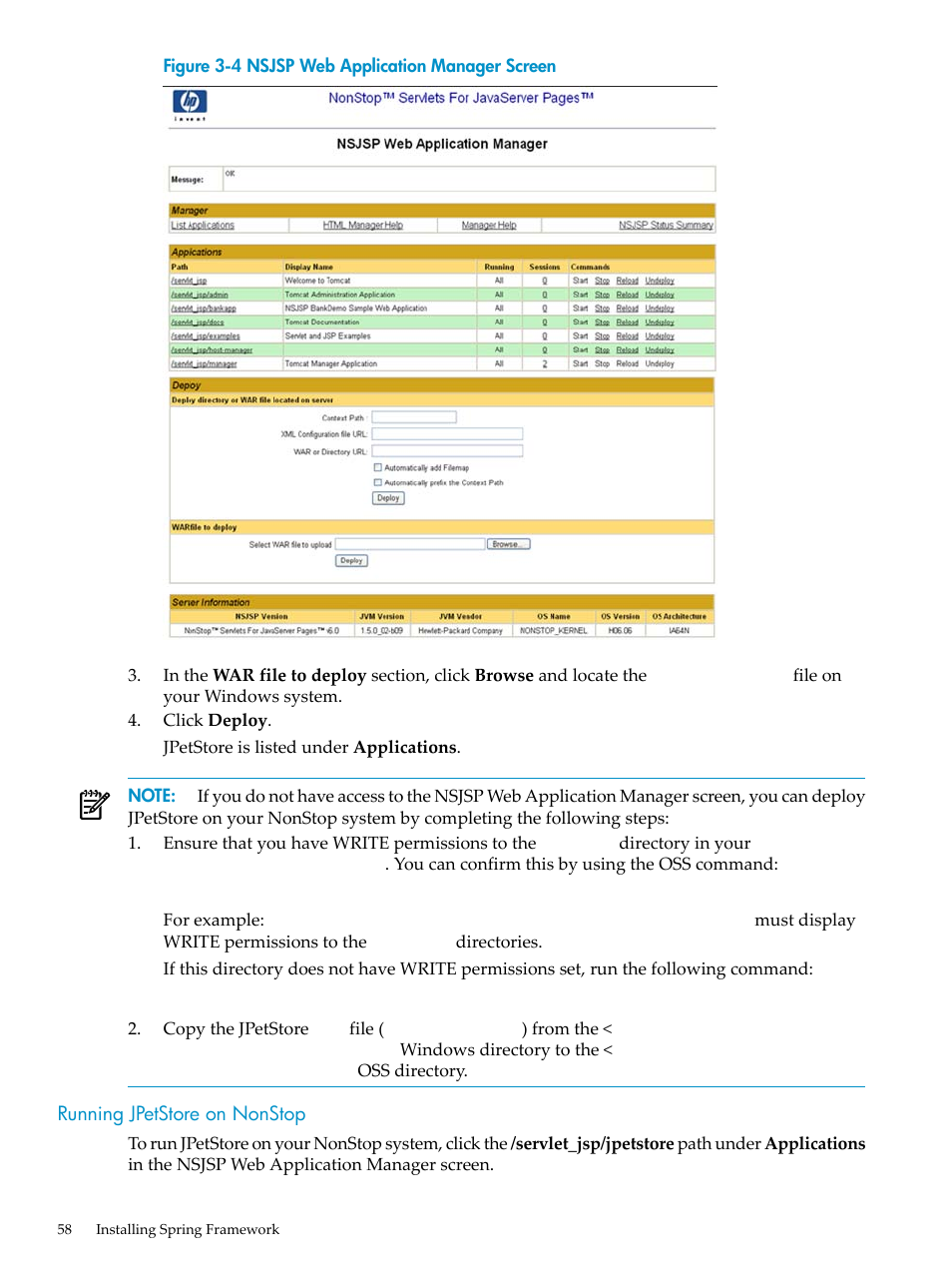 Running jpetstore on nonstop | HP Integrity NonStop H-Series User Manual | Page 58 / 492