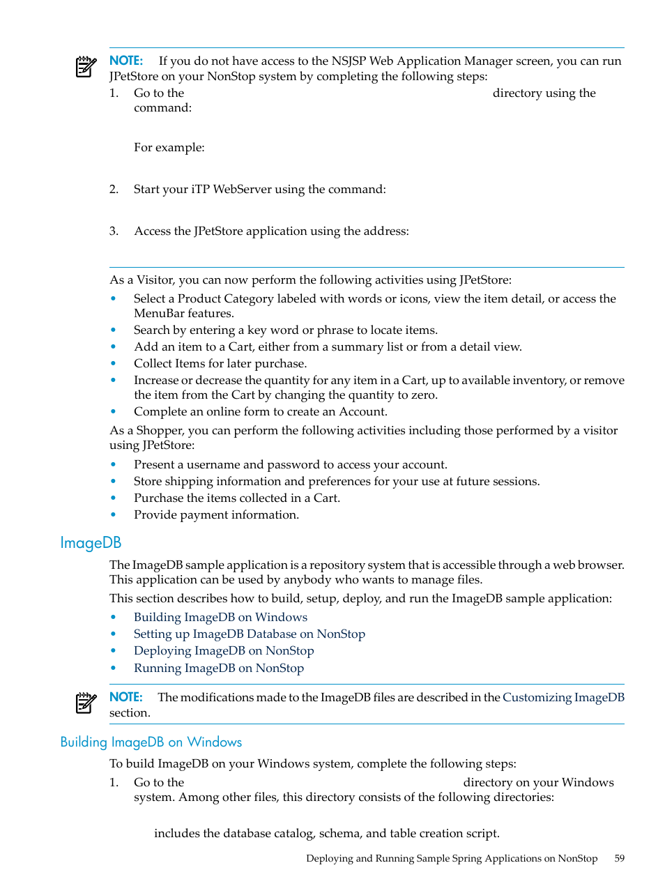 Imagedb, Building imagedb on windows | HP Integrity NonStop H-Series User Manual | Page 59 / 492