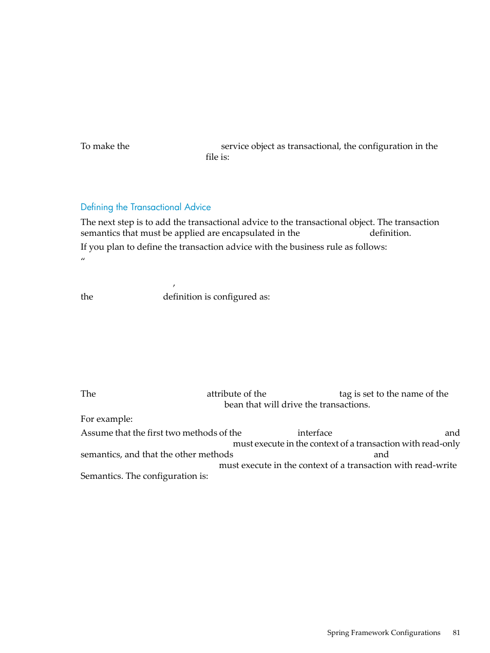 Defining the transactional advice | HP Integrity NonStop H-Series User Manual | Page 81 / 492