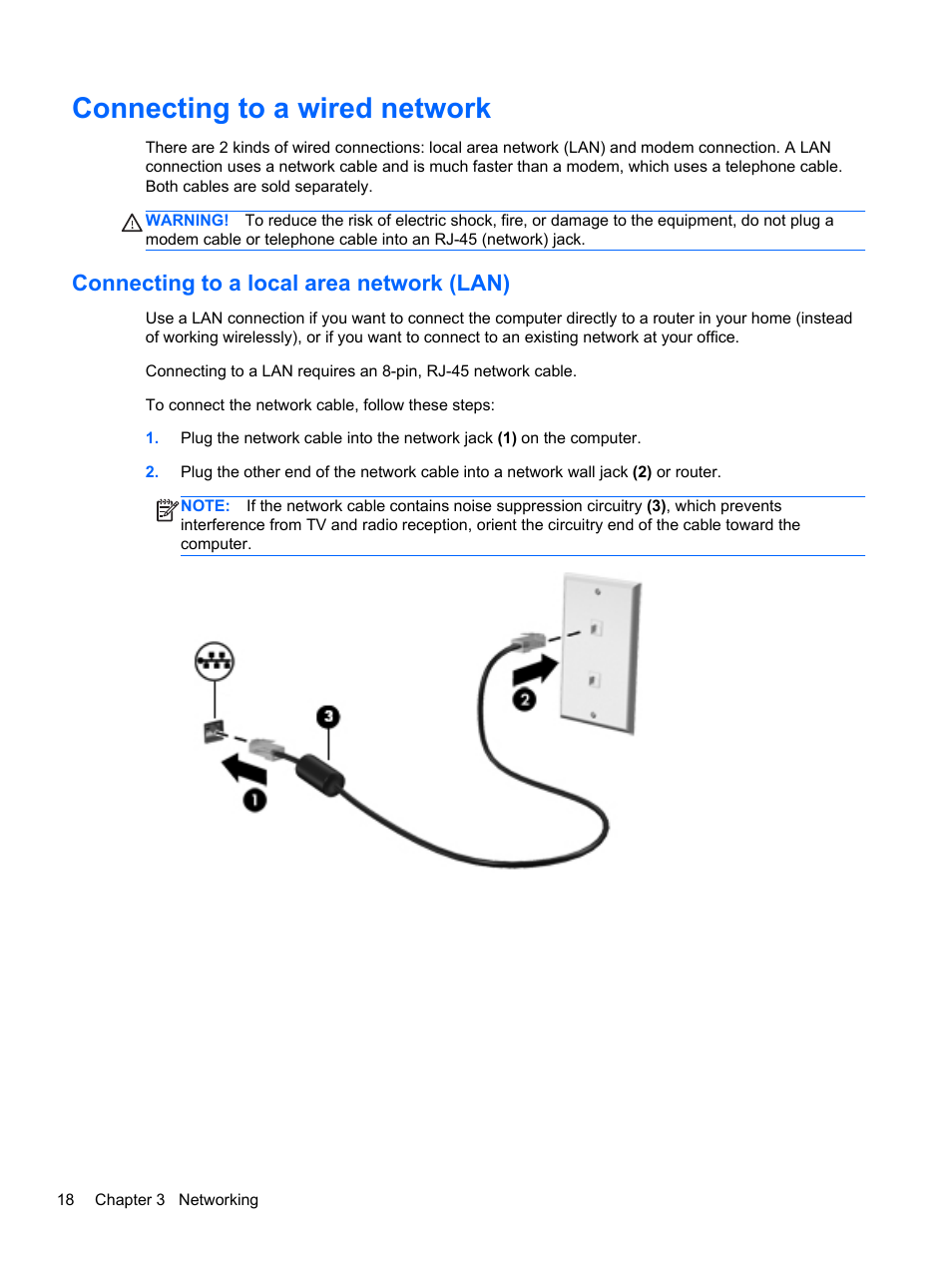 Connecting to a wired network, Connecting to a local area network (lan) | HP EliteBook Revolve 810 G2 Tablet User Manual | Page 26 / 73