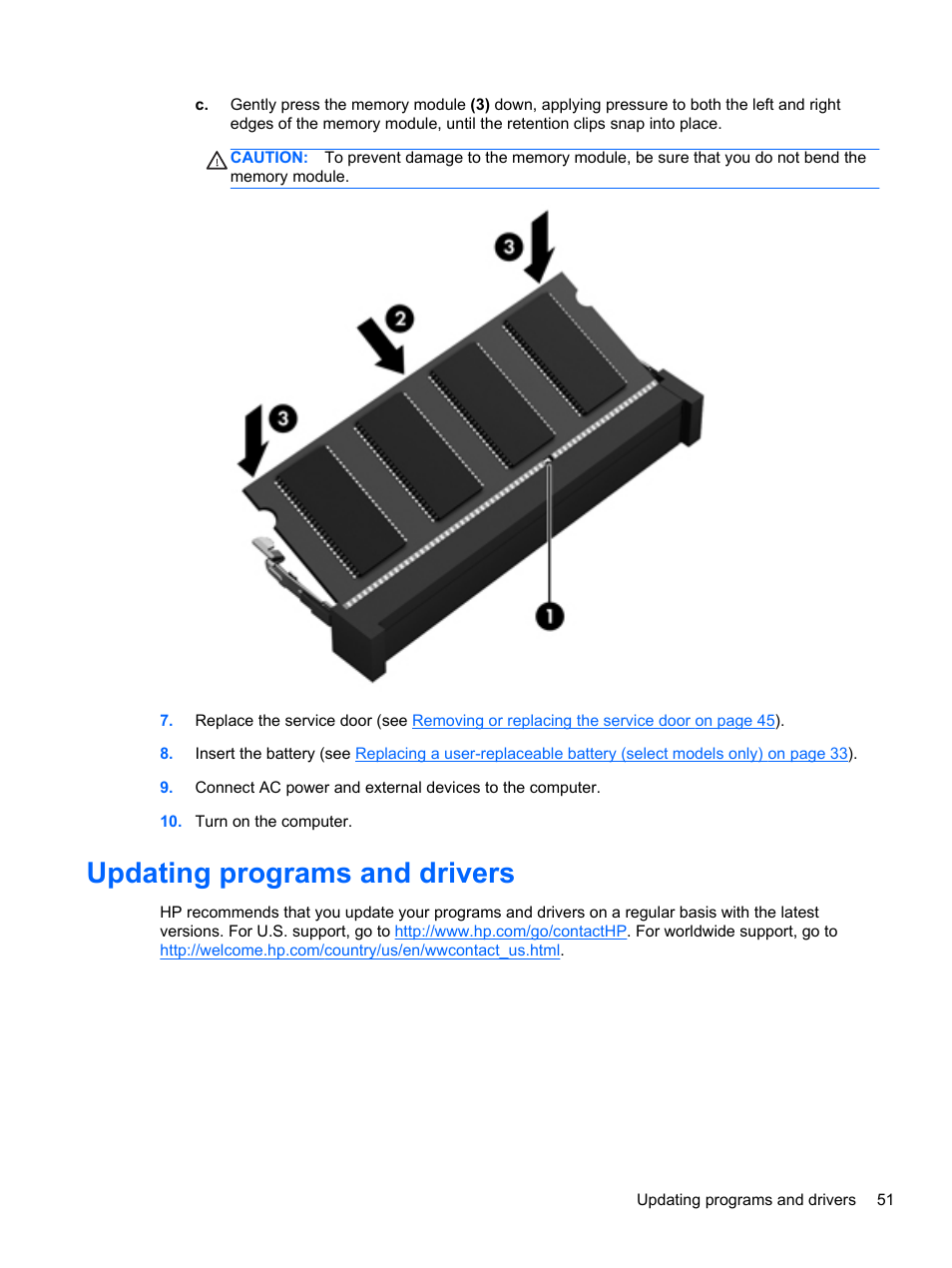 Updating programs and drivers | HP EliteBook Revolve 810 G2 Tablet User Manual | Page 59 / 73