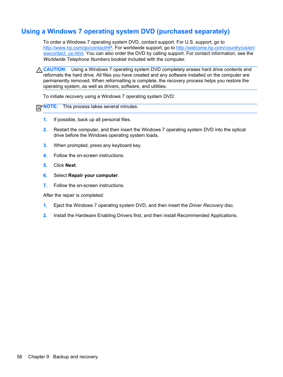 Using a windows 7, Using a windows 7 operating system | HP EliteBook Revolve 810 G2 Tablet User Manual | Page 66 / 73