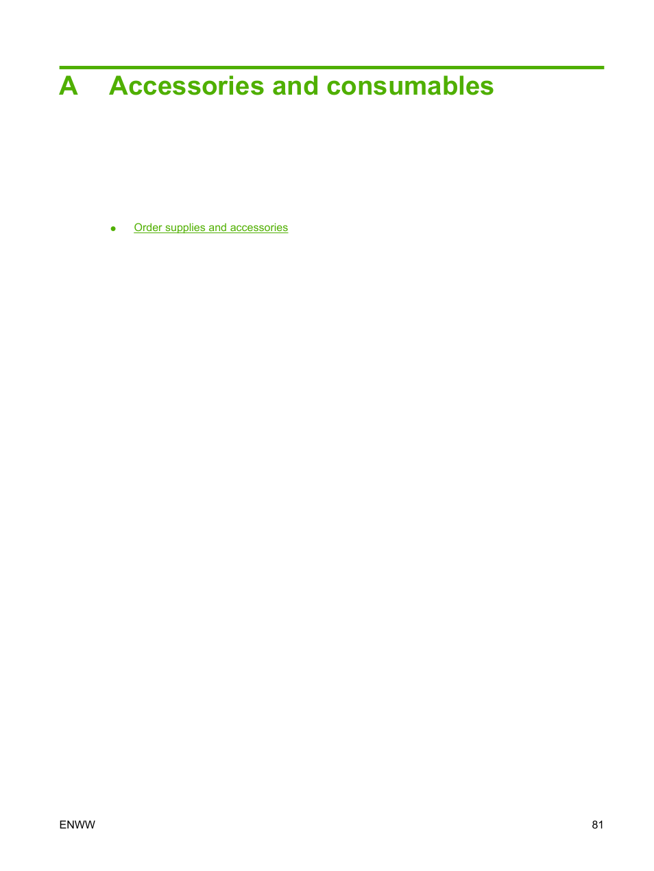 Accessories and consumables, Appendix a accessories and consumables, Aaccessories and consumables | HP LaserJet P1005 Printer User Manual | Page 91 / 120