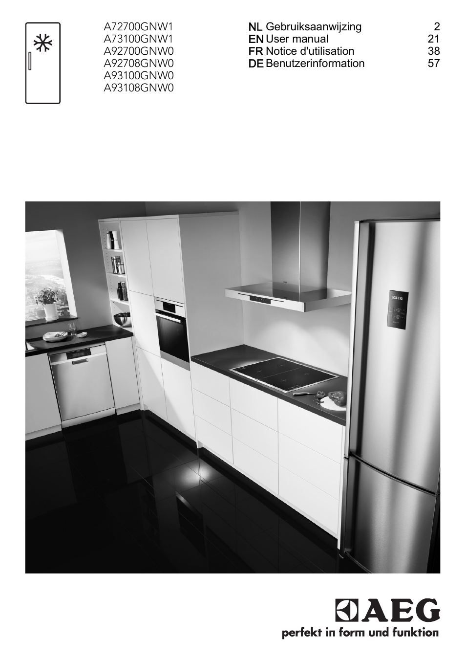 AEG A93108GNW0 User Manual | 76 pages