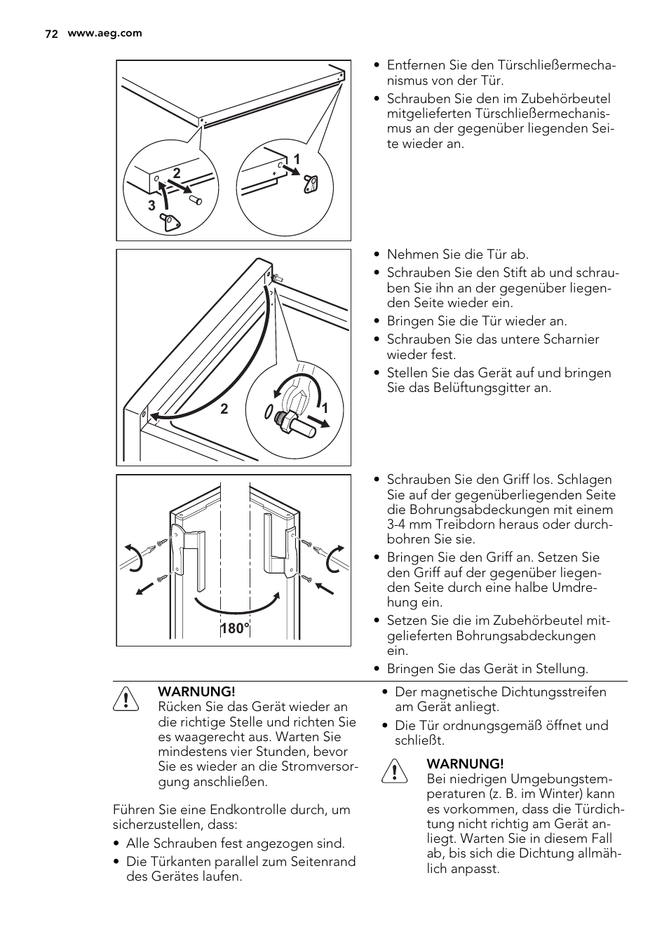 AEG A93108GNW0 User Manual | Page 72 / 76