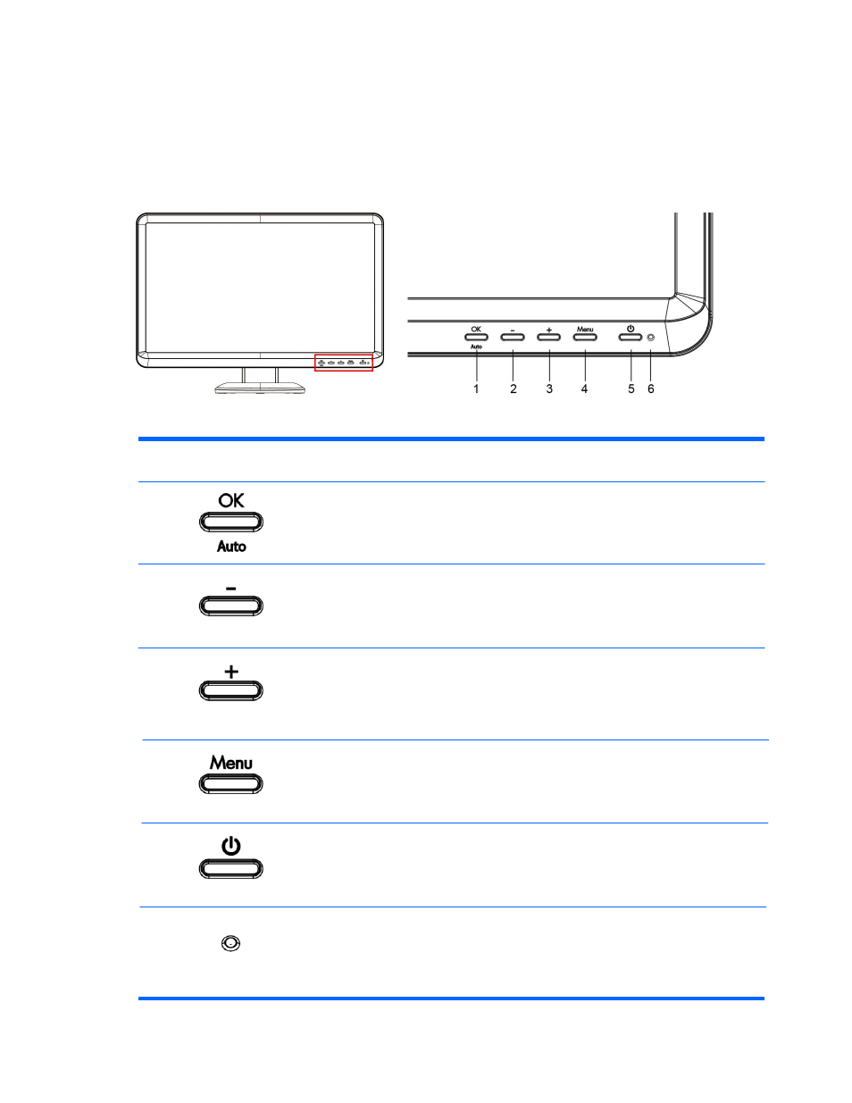 Front-bezel controls | HP Compaq S2021 20-inch Widescreen LCD Monitor User Manual | Page 22 / 40