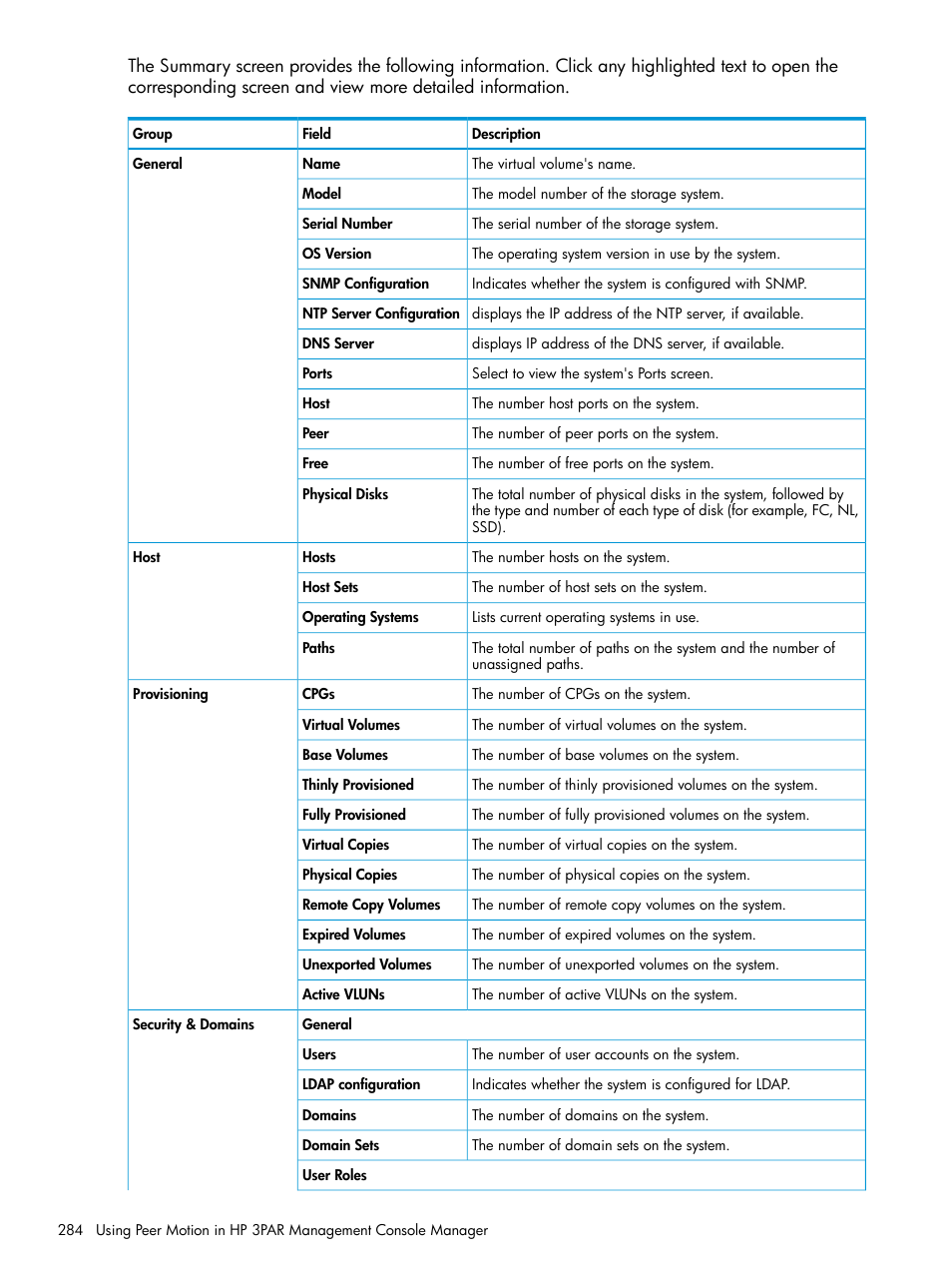 HP 3PAR Operating System Software User Manual | Page 284 / 525