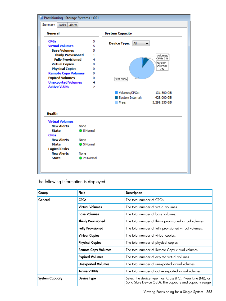 HP 3PAR Operating System Software User Manual | Page 353 / 525