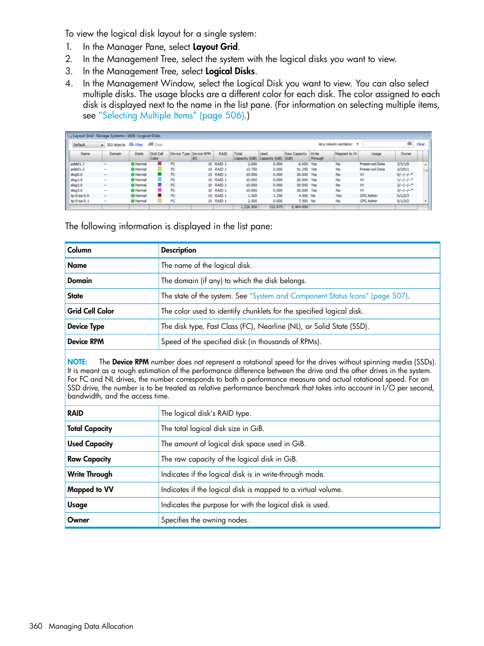 HP 3PAR Operating System Software User Manual | Page 360 / 525