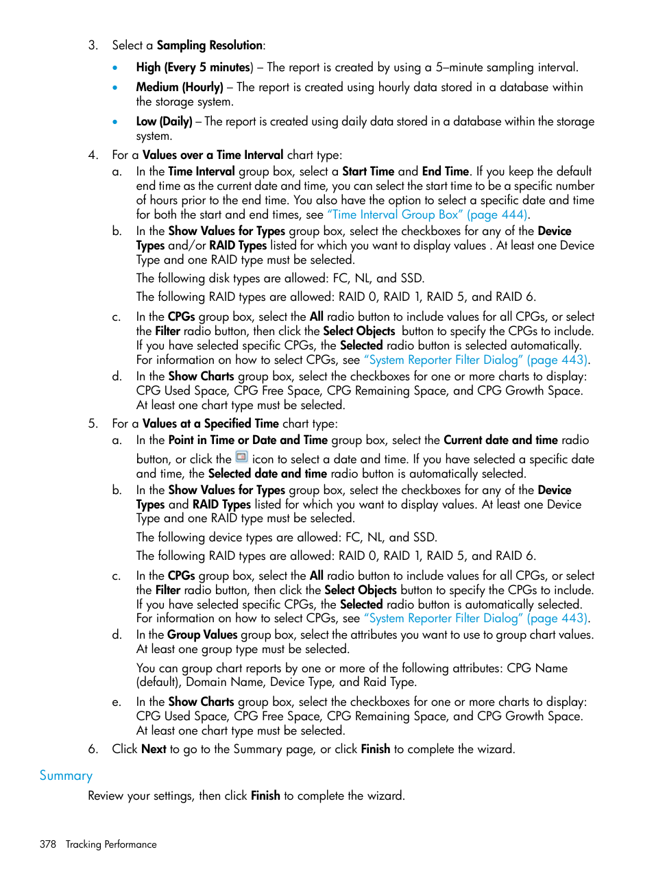 Summary | HP 3PAR Operating System Software User Manual | Page 378 / 525