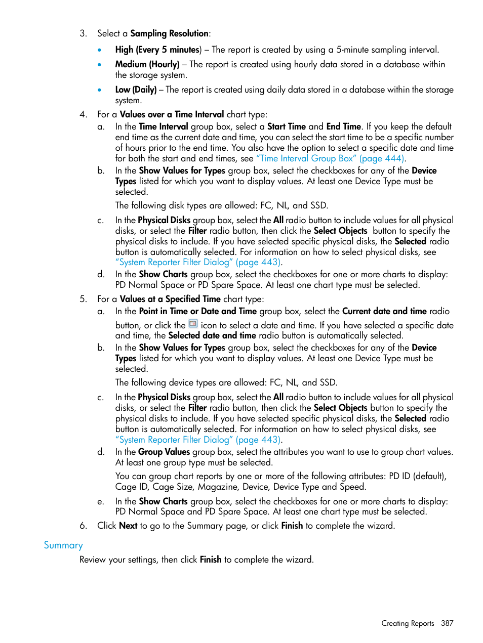 Summary | HP 3PAR Operating System Software User Manual | Page 387 / 525