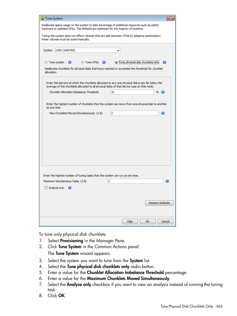 HP 3PAR Operating System Software User Manual | Page 465 / 525