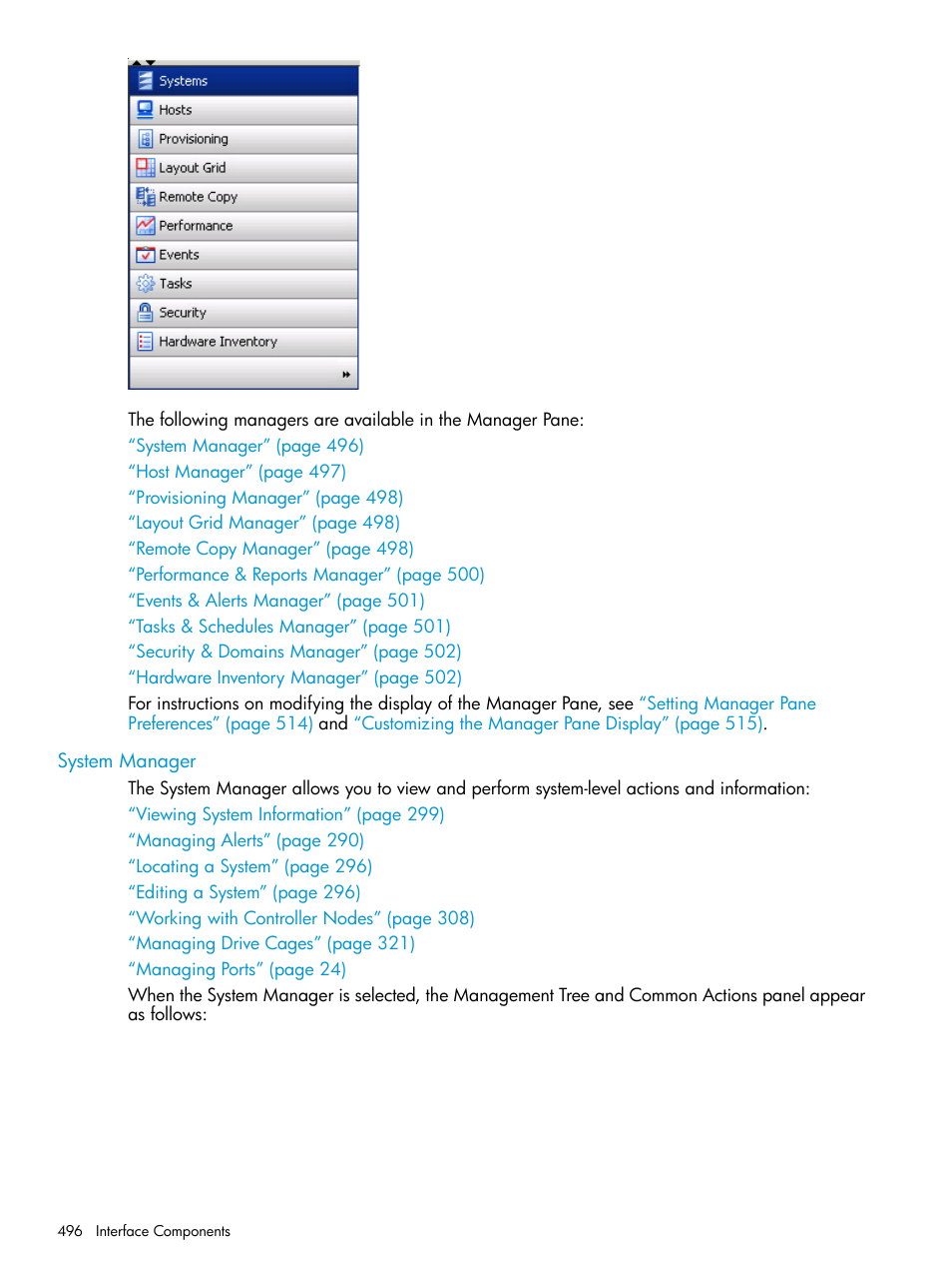 System manager | HP 3PAR Operating System Software User Manual | Page 496 / 525