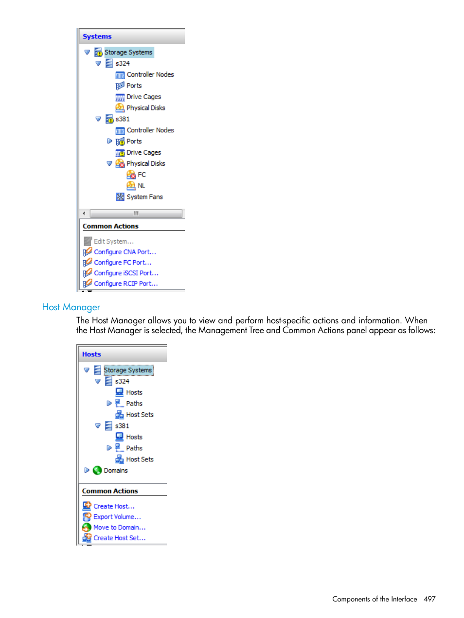 Host manager | HP 3PAR Operating System Software User Manual | Page 497 / 525