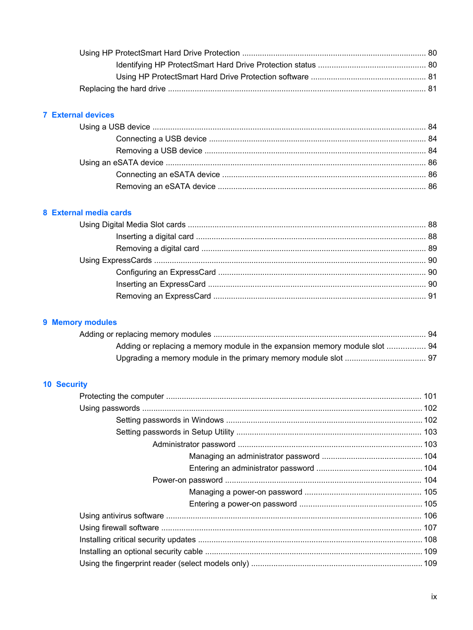 HP Pavilion dv3-2202tu Entertainment Notebook PC User Manual | Page 9 / 138