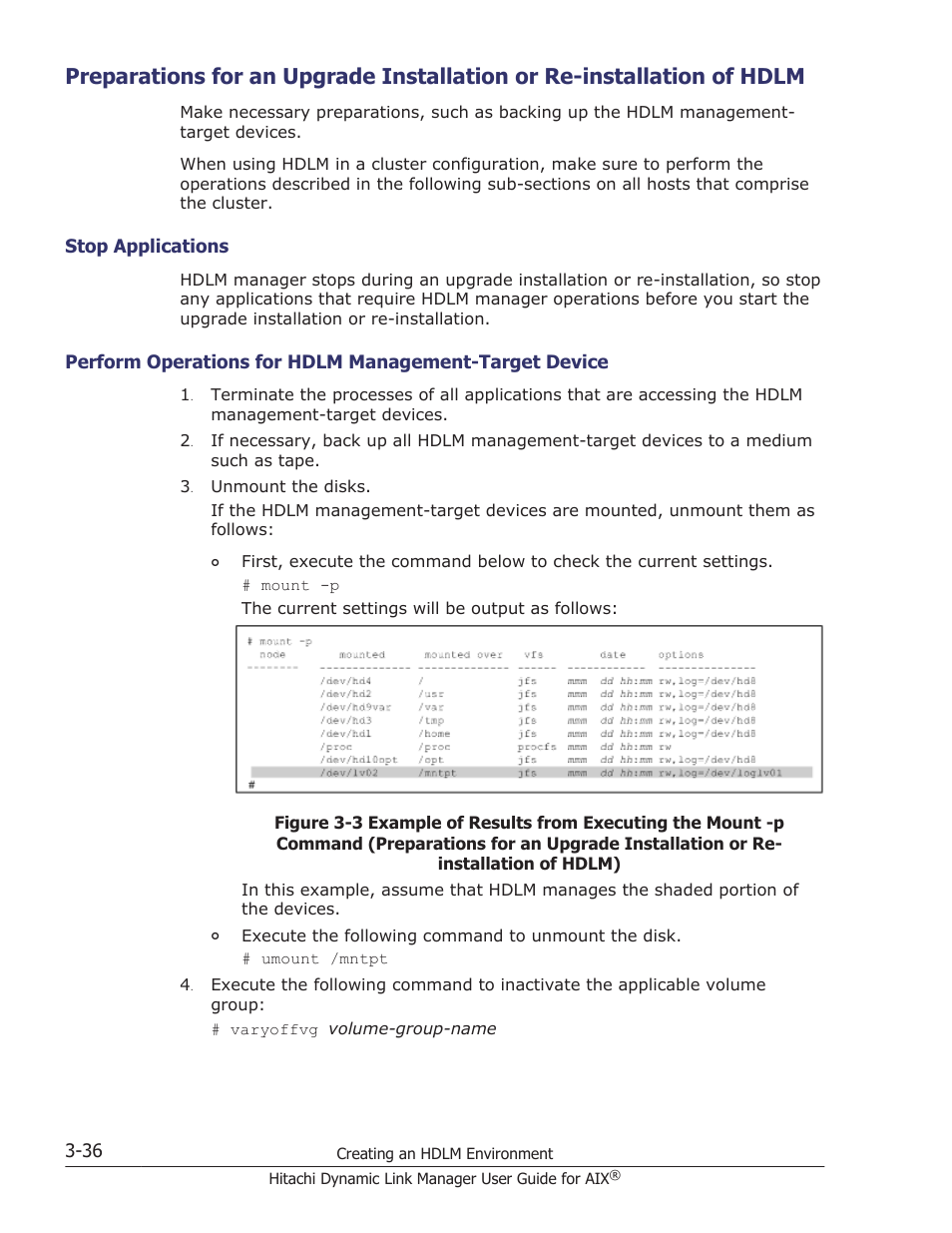 Stop applications -36 | HP XP P9500 Storage User Manual | Page 102 / 494