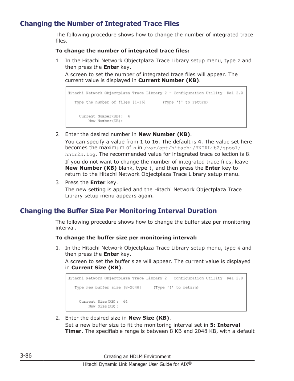 Changing the number of integrated trace files, Changing the number of integrated trace files -86 | HP XP P9500 Storage User Manual | Page 152 / 494