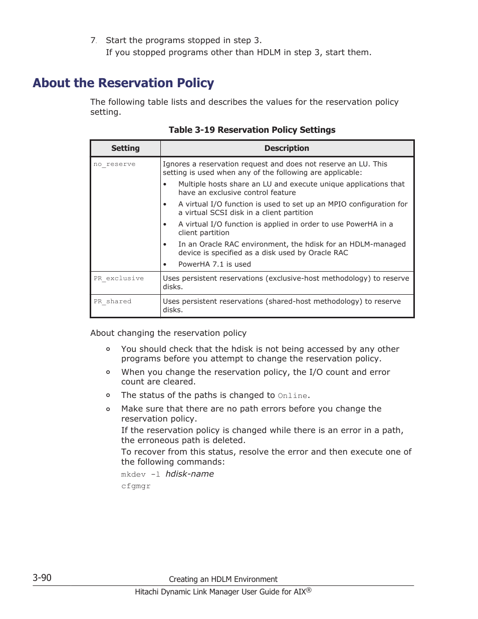 About the reservation policy, About the reservation policy -90, For details on reservation policy, see | About the reservation policy on | HP XP P9500 Storage User Manual | Page 156 / 494