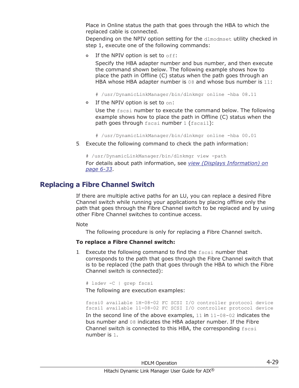 Replacing a fibre channel switch, Replacing a fibre channel switch -29 | HP XP P9500 Storage User Manual | Page 201 / 494