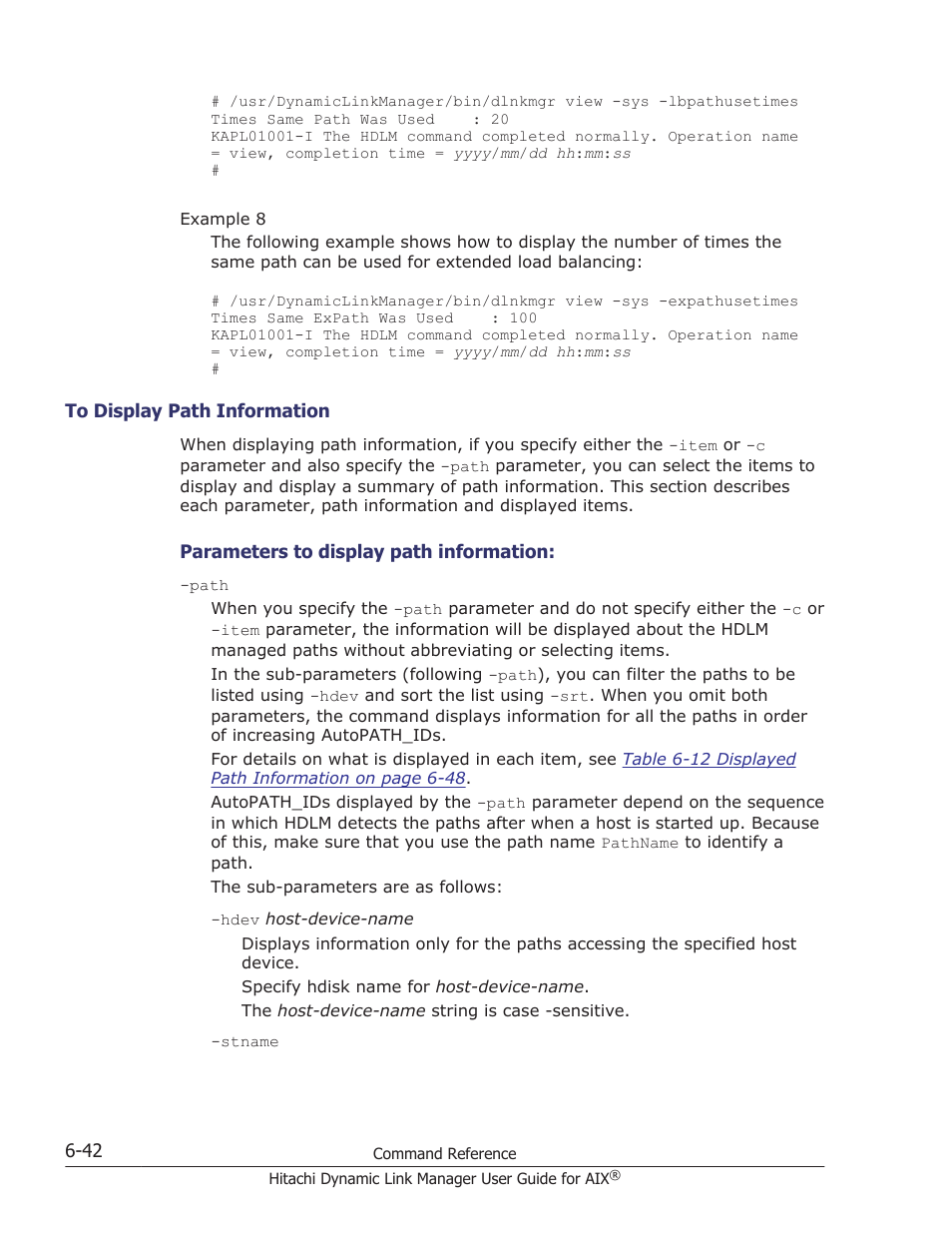 To display path information -42 | HP XP P9500 Storage User Manual | Page 254 / 494