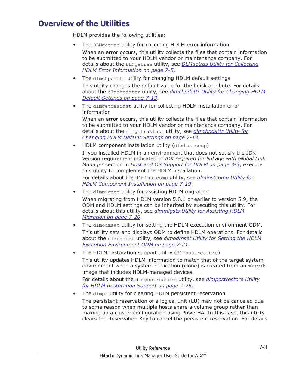 Overview of the utilities, Overview of the utilities -3 | HP XP P9500 Storage User Manual | Page 287 / 494