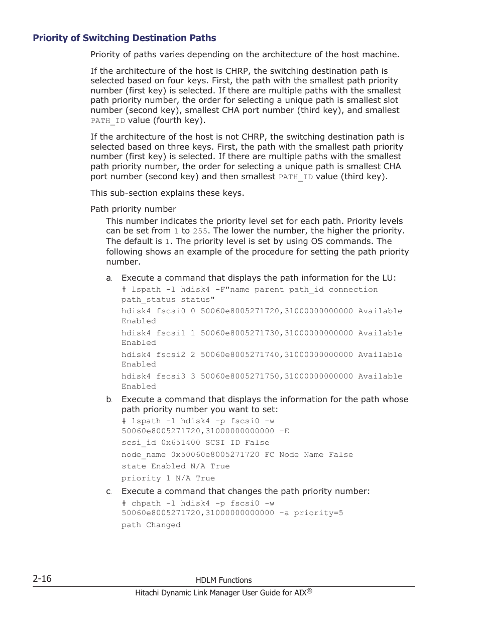 Priority of switching destination paths -16, Is used as the switching destination, see, Priority of switching destination | HP XP P9500 Storage User Manual | Page 38 / 494