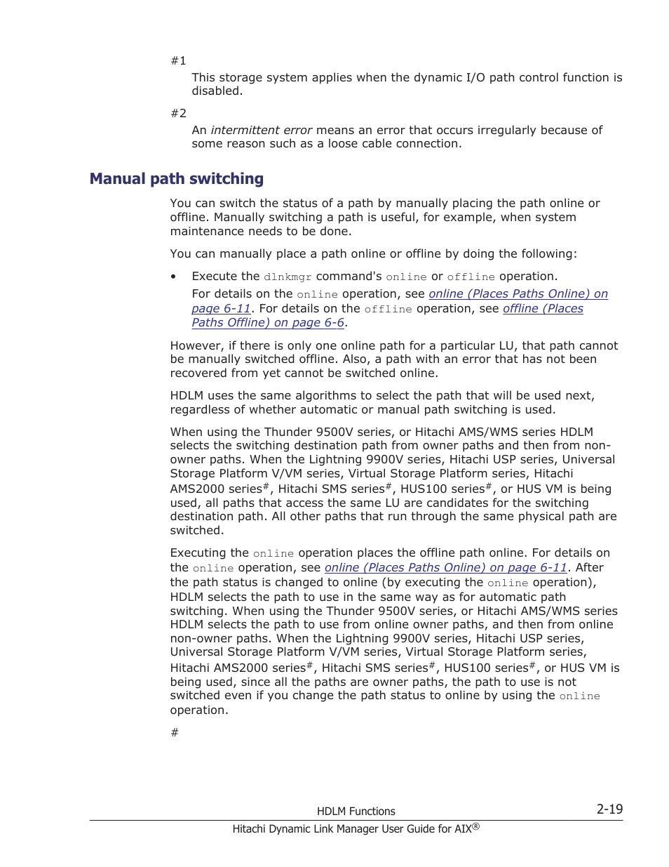Manual path switching, Manual path switching -19 | HP XP P9500 Storage User Manual | Page 41 / 494