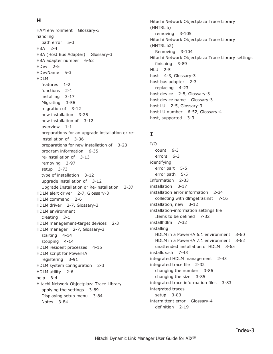 Index-3 | HP XP P9500 Storage User Manual | Page 489 / 494