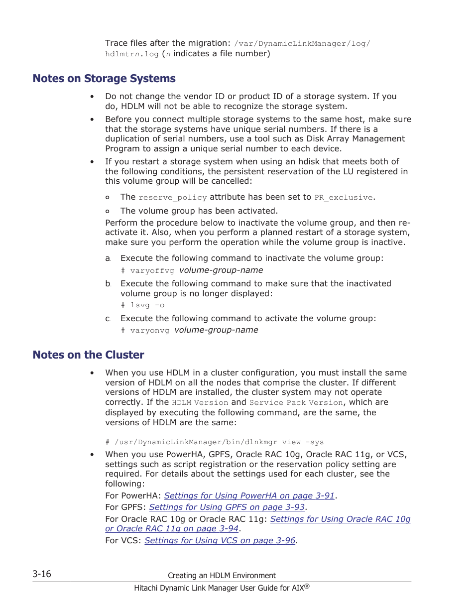 Notes on storage systems, Notes on the cluster, Notes on storage systems -16 | Notes on the cluster -16 | HP XP P9500 Storage User Manual | Page 82 / 494