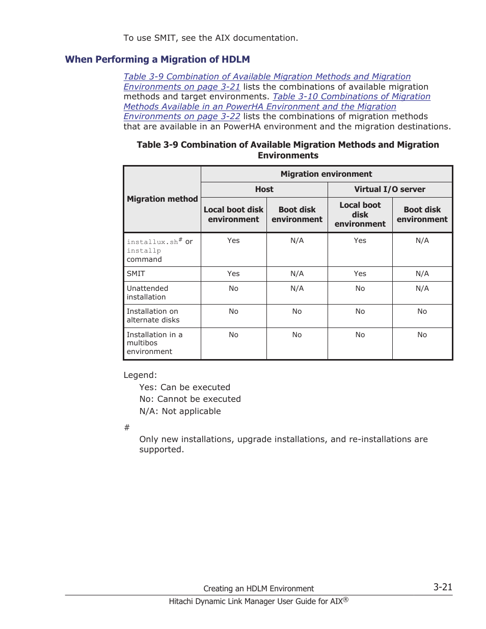 When performing a migration of hdlm -21 | HP XP P9500 Storage User Manual | Page 87 / 494