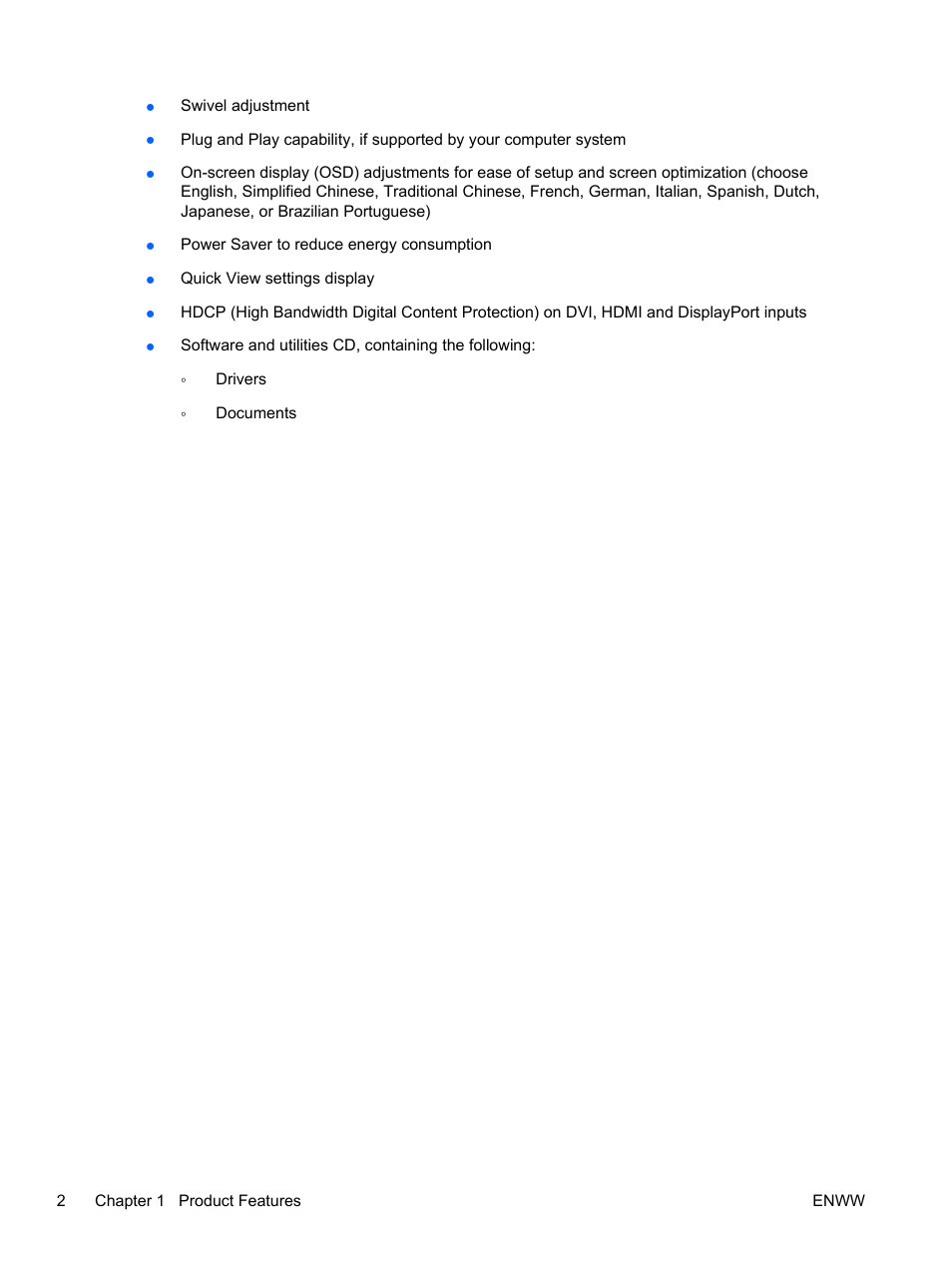 HP 2310e 23 inch Diagonal LCD Monitor User Manual | Page 8 / 38