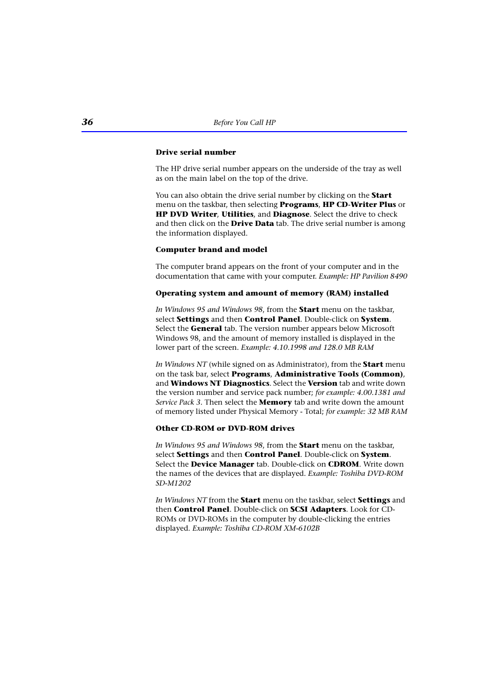 HP CD-Writer Plus Internal 9200i Drive User Manual | Page 36 / 40