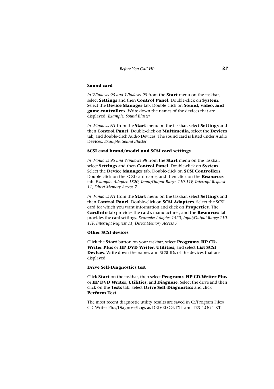 HP CD-Writer Plus Internal 9200i Drive User Manual | Page 37 / 40