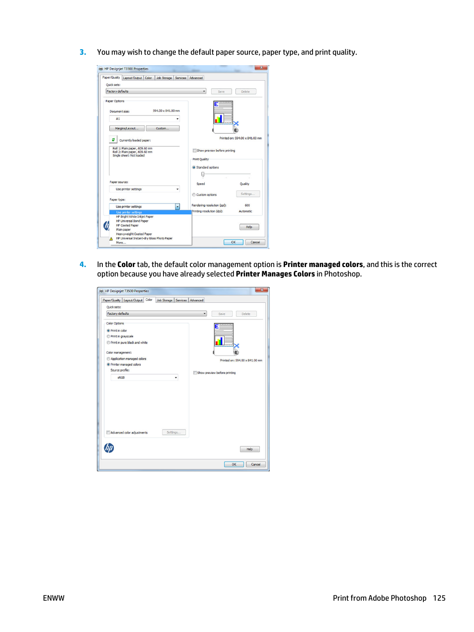 HP Designjet T3500 Production eMFP User Manual | Page 135 / 278