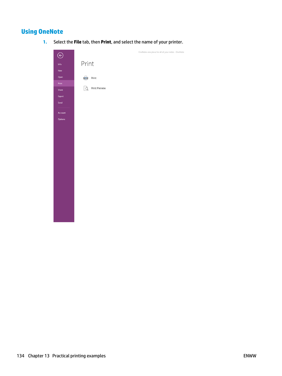 Using onenote | HP Designjet T3500 Production eMFP User Manual | Page 144 / 278
