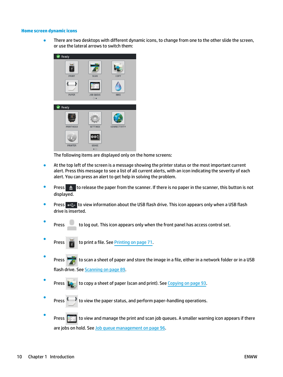 HP Designjet T3500 Production eMFP User Manual | Page 20 / 278