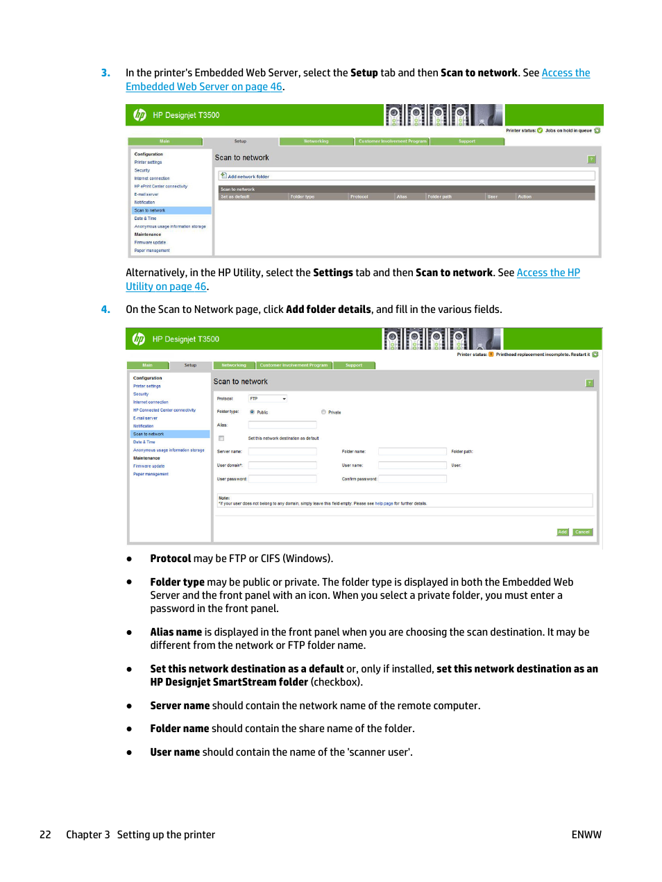 HP Designjet T3500 Production eMFP User Manual | Page 32 / 278