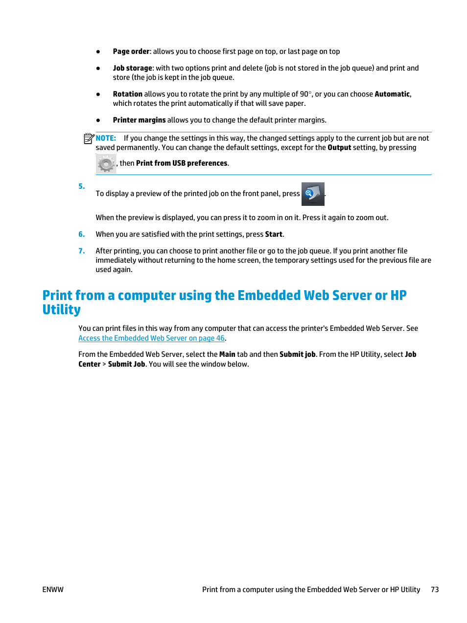 Print from a computer using the | HP Designjet T3500 Production eMFP User Manual | Page 83 / 278