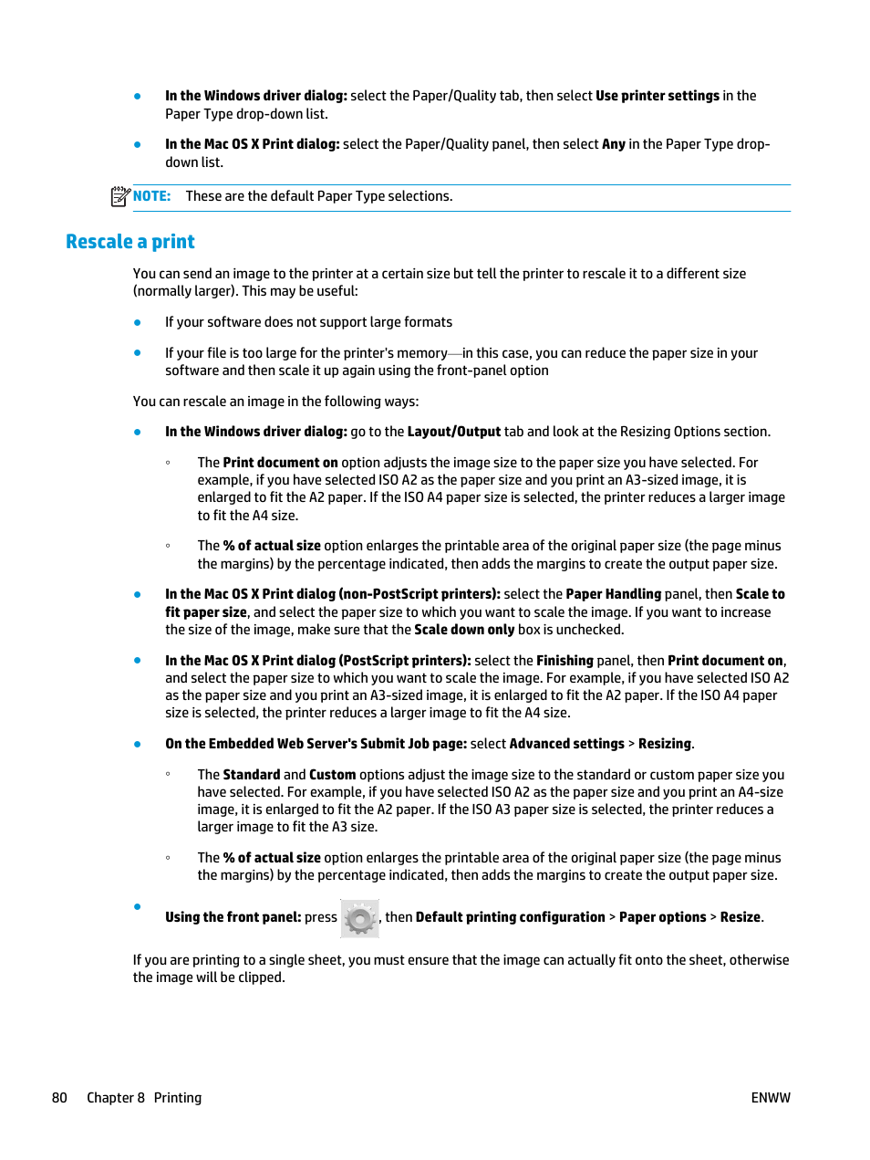 Rescale a print | HP Designjet T3500 Production eMFP User Manual | Page 90 / 278