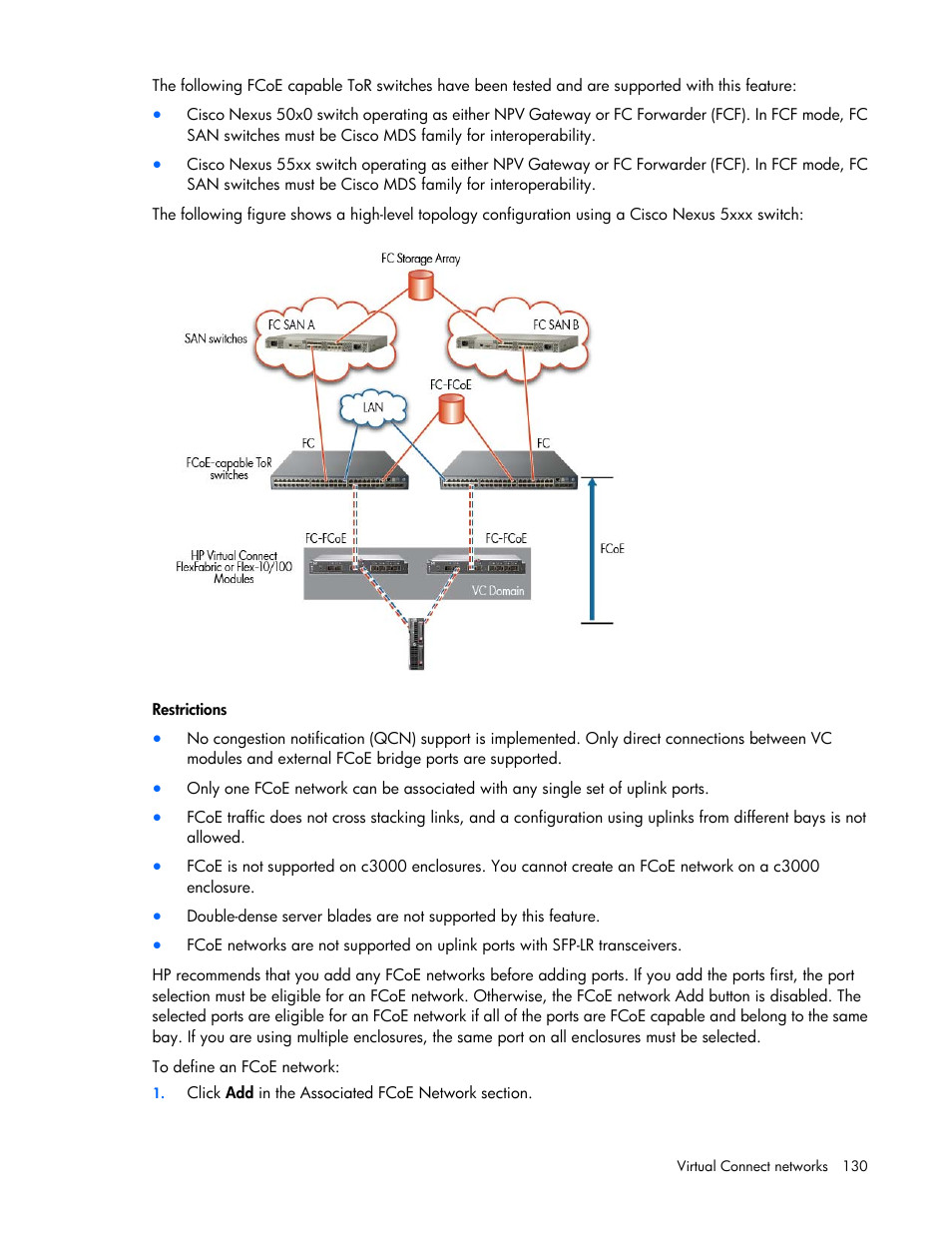 HP Virtual Connect 4Gb Fibre Channel Module for c-Class BladeSystem User Manual | Page 130 / 308