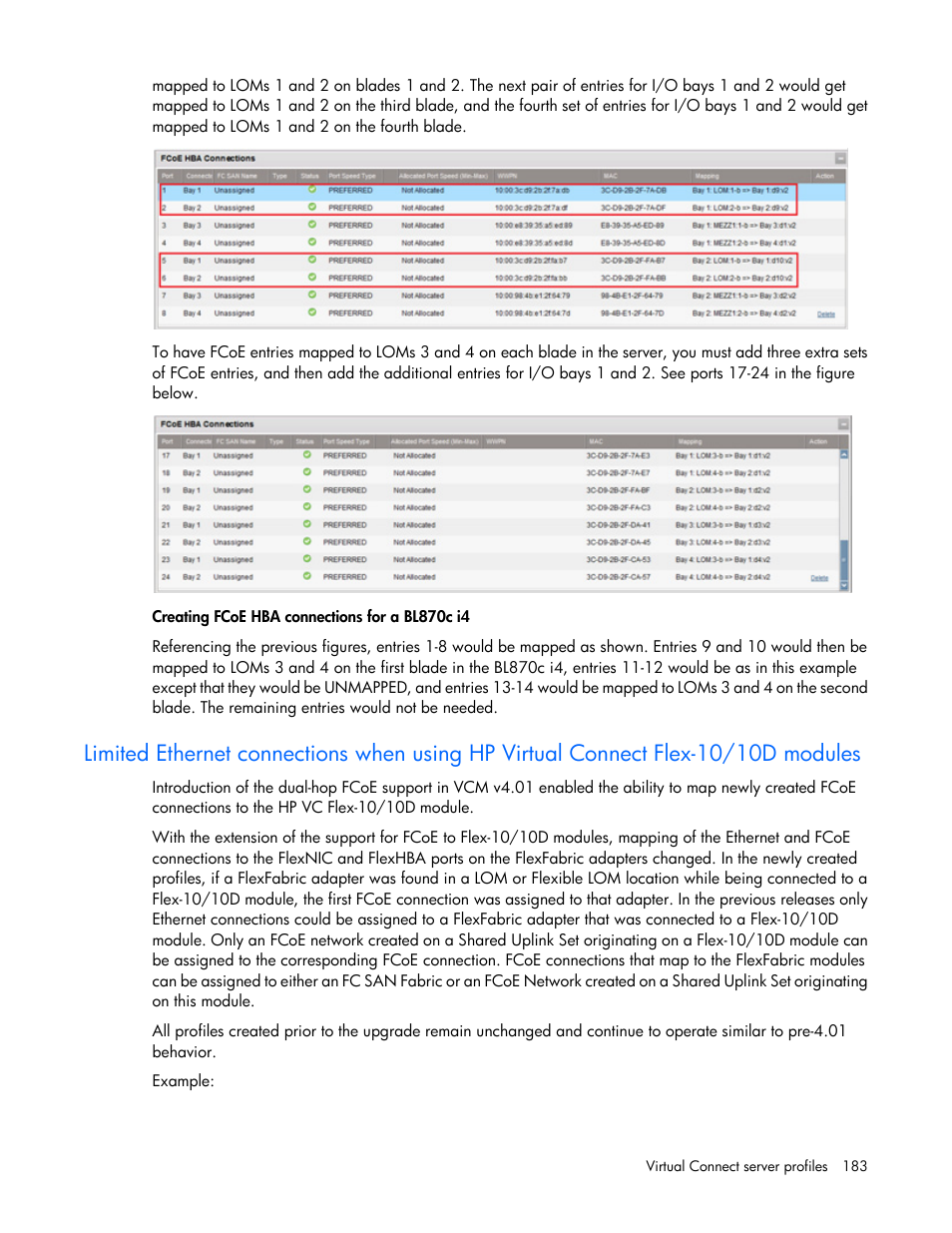 HP Virtual Connect 4Gb Fibre Channel Module for c-Class BladeSystem User Manual | Page 183 / 308