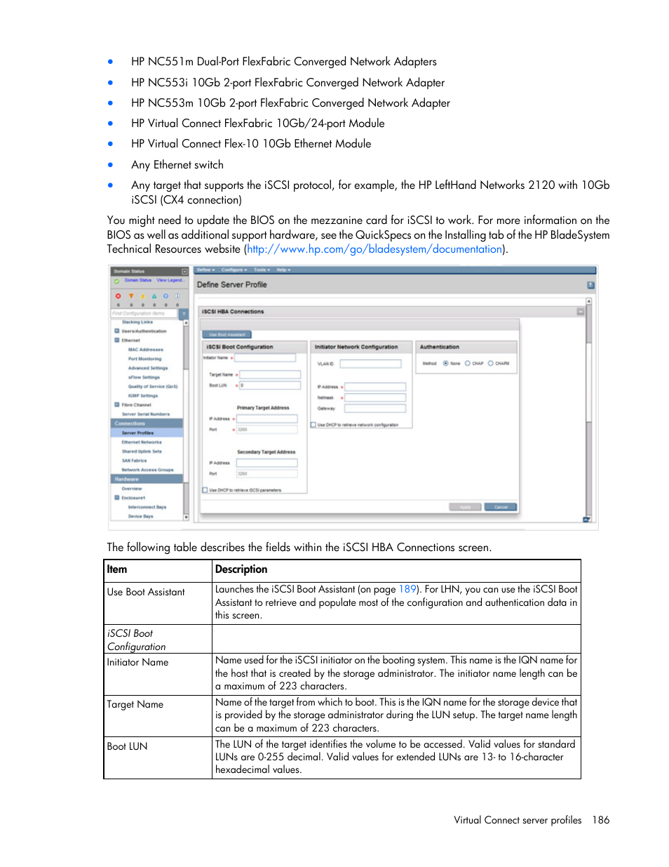 HP Virtual Connect 4Gb Fibre Channel Module for c-Class BladeSystem User Manual | Page 186 / 308