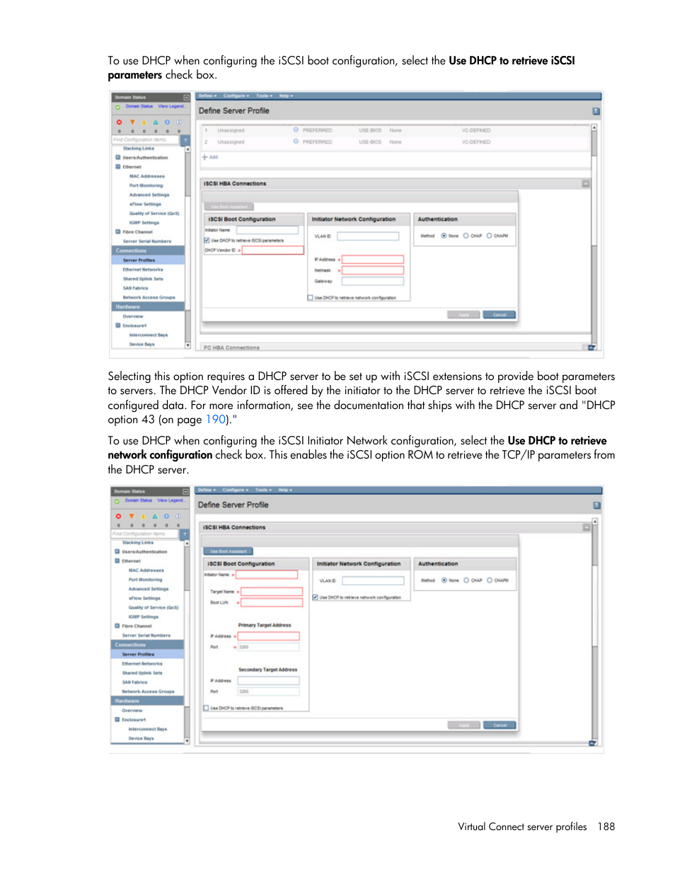 HP Virtual Connect 4Gb Fibre Channel Module for c-Class BladeSystem User Manual | Page 188 / 308