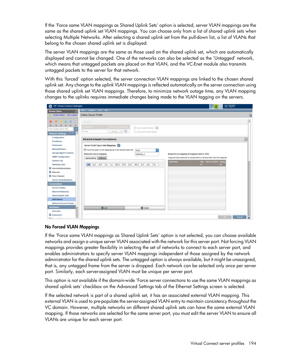 HP Virtual Connect 4Gb Fibre Channel Module for c-Class BladeSystem User Manual | Page 194 / 308