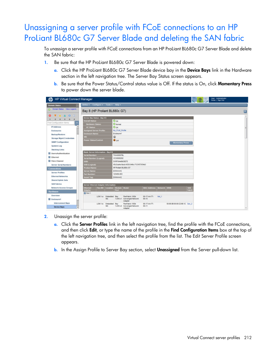 HP Virtual Connect 4Gb Fibre Channel Module for c-Class BladeSystem User Manual | Page 212 / 308