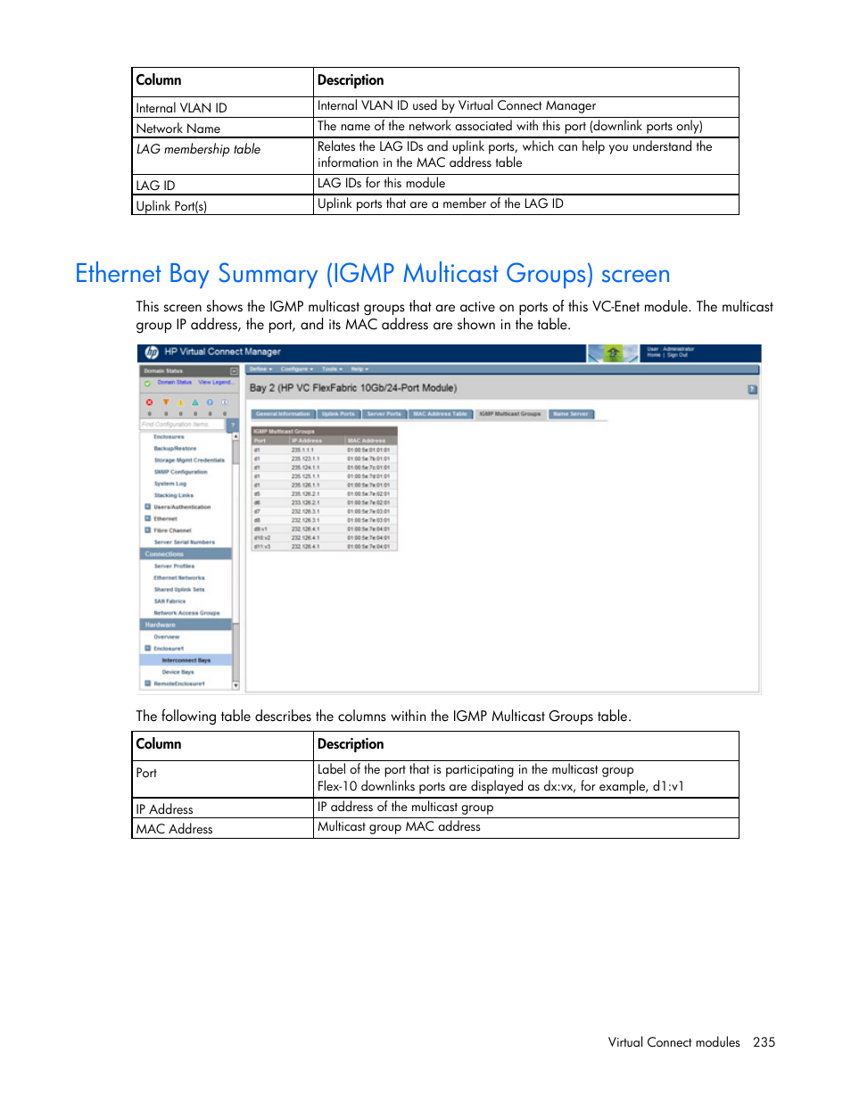 HP Virtual Connect 4Gb Fibre Channel Module for c-Class BladeSystem User Manual | Page 235 / 308