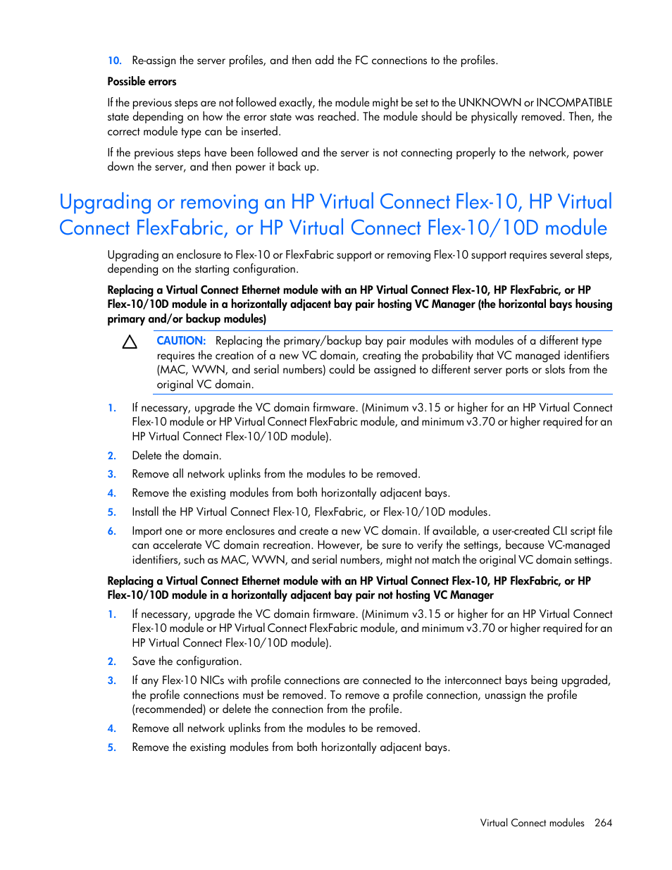 HP Virtual Connect 4Gb Fibre Channel Module for c-Class BladeSystem User Manual | Page 264 / 308